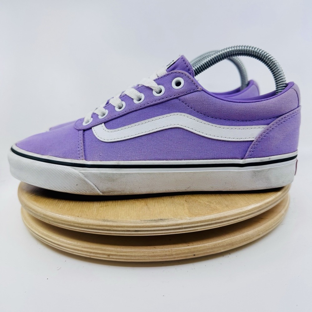 Vans Old Skool Womens 8.5 Purple White Canvas Skate Shoes Sneakers 751505